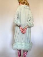 Load image into Gallery viewer, 1930’s BABY BLUE MARABOU ROBE
