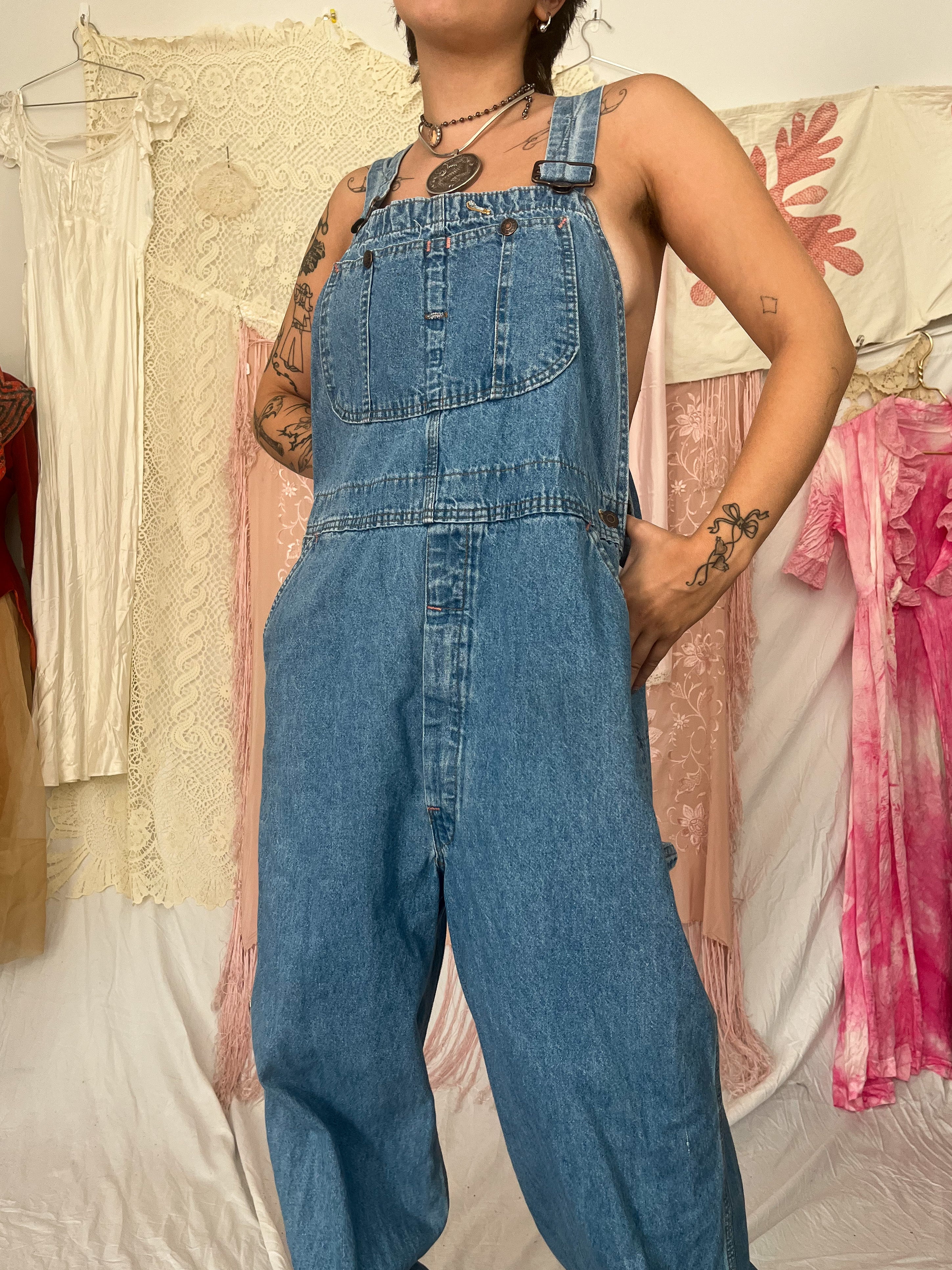 MEDIUM WASH OVERALLS – Ornate Vintage Co