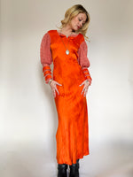Load image into Gallery viewer, 1930’s OVERDYED PUFF SLEEVE DRESS
