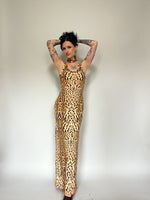 Load image into Gallery viewer, MORGAN DE TOI MESH CHEETAH DRESS
