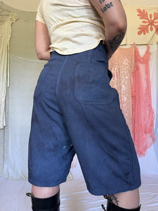 OVER-DYED SIDE ZIP JORTS
