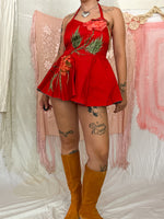 Load image into Gallery viewer, HAND PAINTED TAFFETA DRESS
