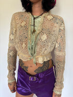 Load image into Gallery viewer, VICTORIAN CROCHET BLOUSE
