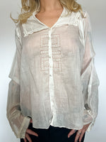 Load image into Gallery viewer, BUTTON FRONT EDWARDIAN BLOUSE
