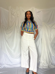 1930’s MULTI-COLORED STRIPE BLOUSE