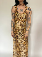 Load image into Gallery viewer, MORGAN DE TOI MESH CHEETAH DRESS
