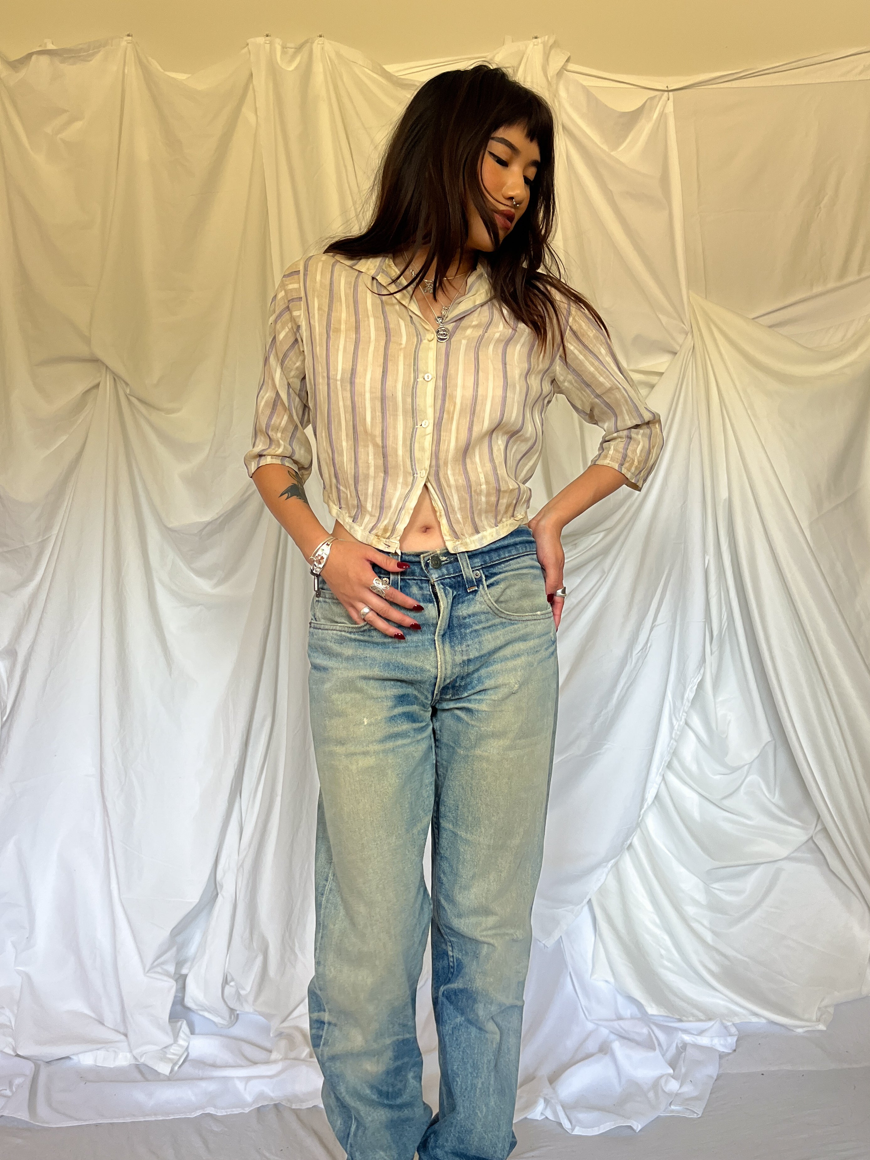 VICTORIAN STRIPED BLOUSE