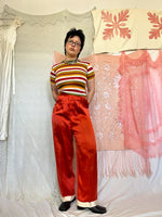 Load image into Gallery viewer, 1940’s RED SILK PANTS
