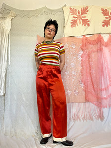 1940’s RED SILK PANTS