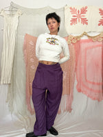 Load image into Gallery viewer, PURPLE SILK PANTS
