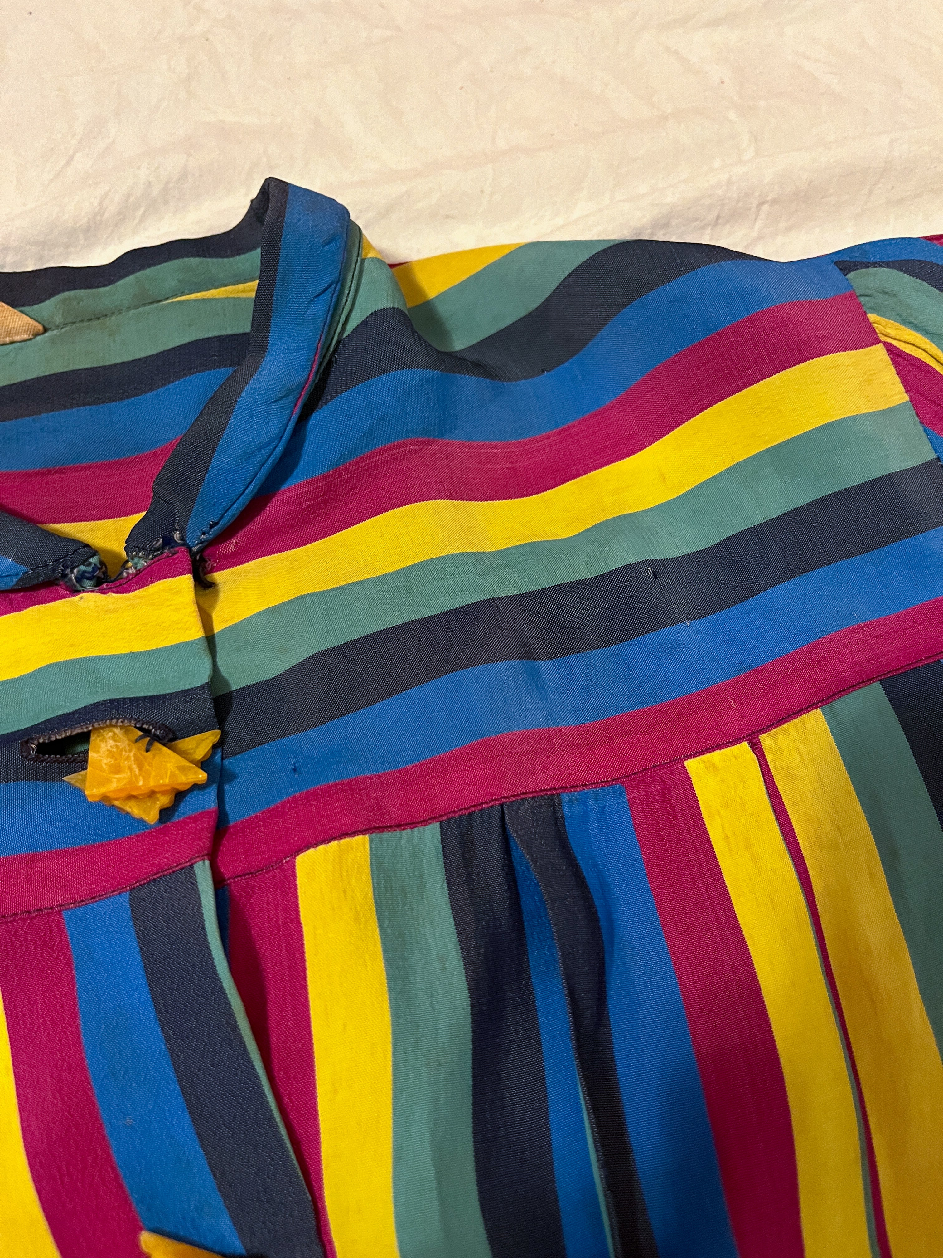 1930’s MULTI-COLORED STRIPE BLOUSE