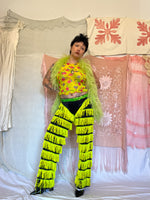 Load image into Gallery viewer, 1960’s GREEN TASSEL SHOWGIRL PANTS
