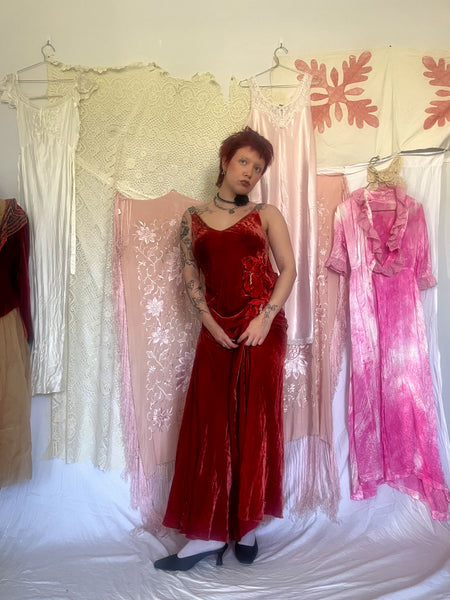 Trending Burgundy Velvet Designer Prom Ball Gown - Promfy