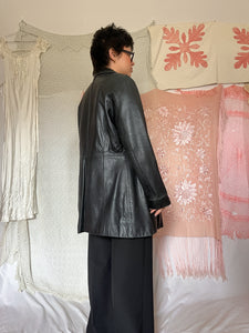 NICOLE MILLER LEATHER COAT