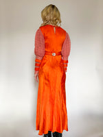 Load image into Gallery viewer, 1930’s OVERDYED PUFF SLEEVE DRESS
