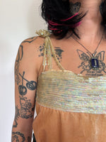 Load image into Gallery viewer, 1920’s VELVET SILK + SEQUIN CAMISOLE
