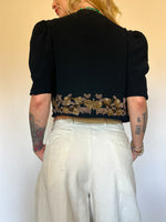 Load image into Gallery viewer, 1940’s CREPE BOLERO
