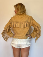 Load image into Gallery viewer, 1970’s MICROSUEDE FRINGE JACKET
