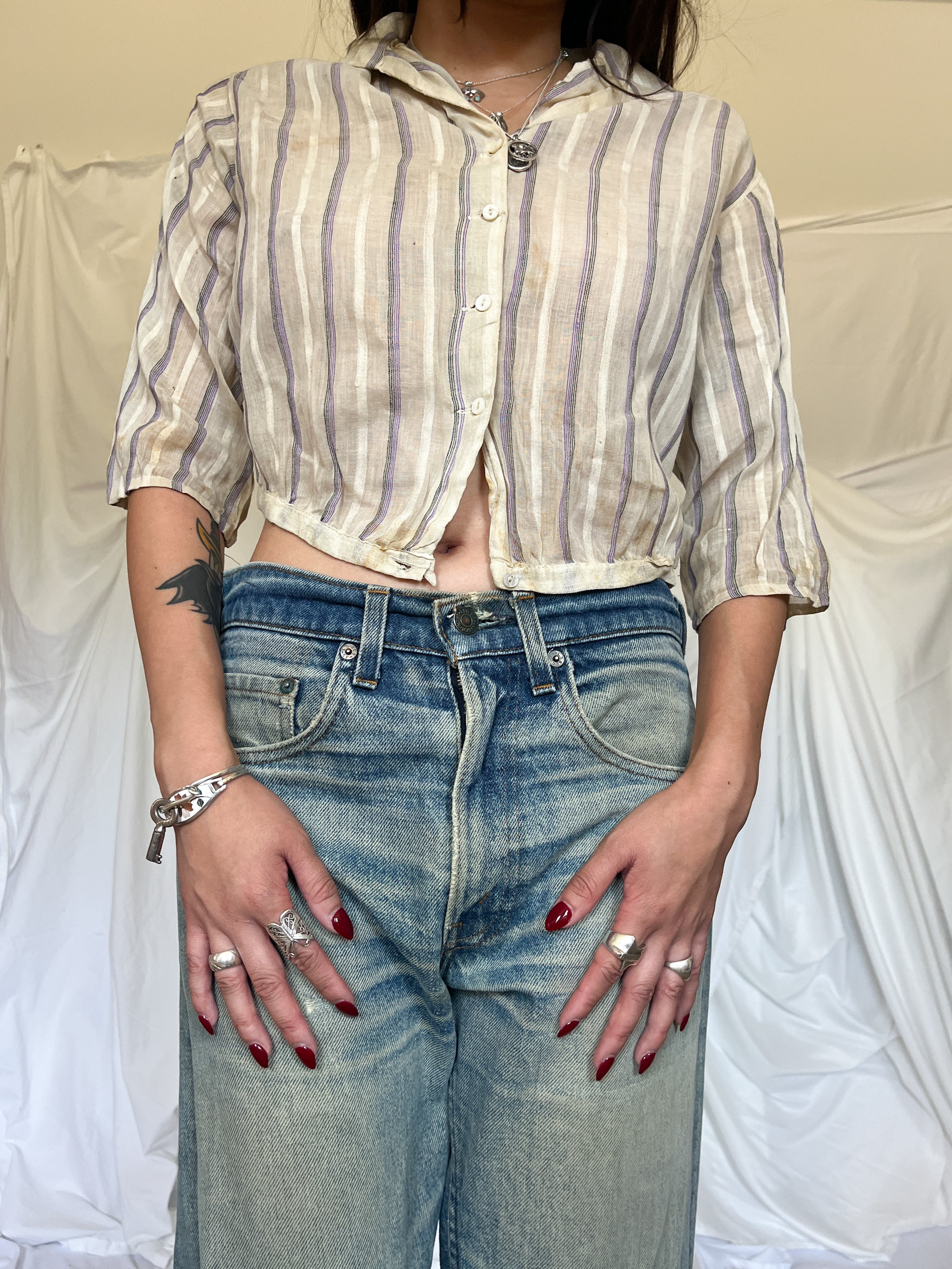 VICTORIAN STRIPED BLOUSE