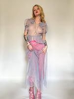 Load image into Gallery viewer, 1940’s NETTED LILAC DRESS

