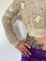 Load image into Gallery viewer, VICTORIAN CROCHET BLOUSE
