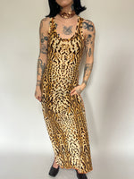 Load image into Gallery viewer, MORGAN DE TOI MESH CHEETAH DRESS
