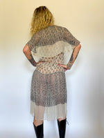 Load image into Gallery viewer, 1920’s SILK CHIFFON PAISLEY DRESS
