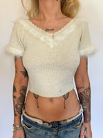 Load image into Gallery viewer, 1980’s ANGORA TRIM KNIT
