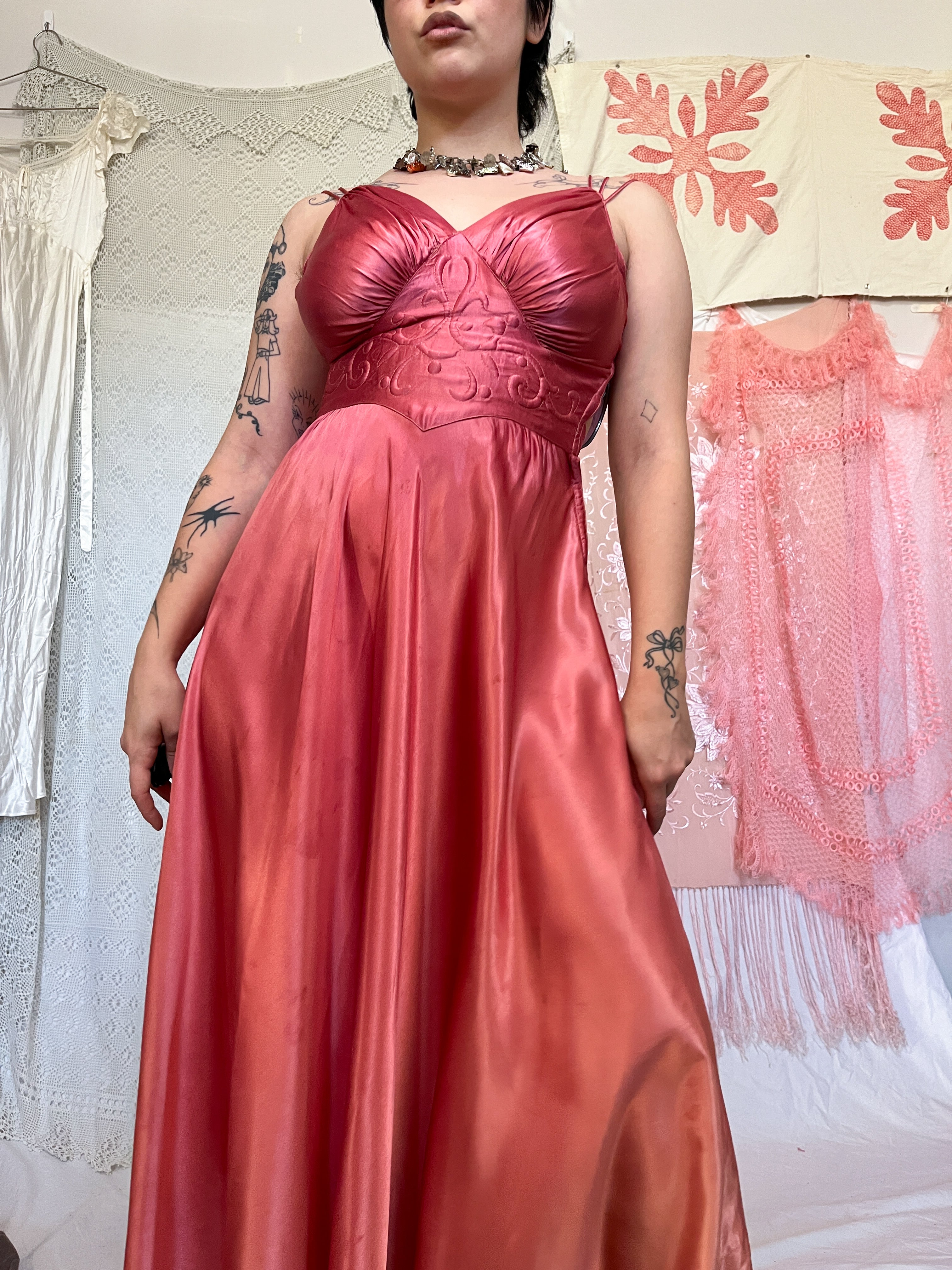 1940’s SATIN DRESS