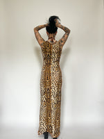 Load image into Gallery viewer, MORGAN DE TOI MESH CHEETAH DRESS
