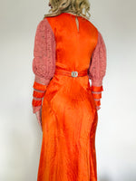 Load image into Gallery viewer, 1930’s OVERDYED PUFF SLEEVE DRESS
