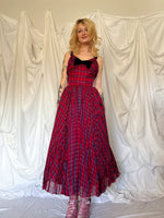 Load image into Gallery viewer, 1950’s PLAID CHIFFON DRESS
