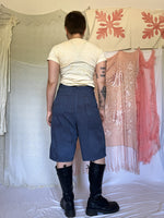 Load image into Gallery viewer, OVER-DYED SIDE ZIP JORTS
