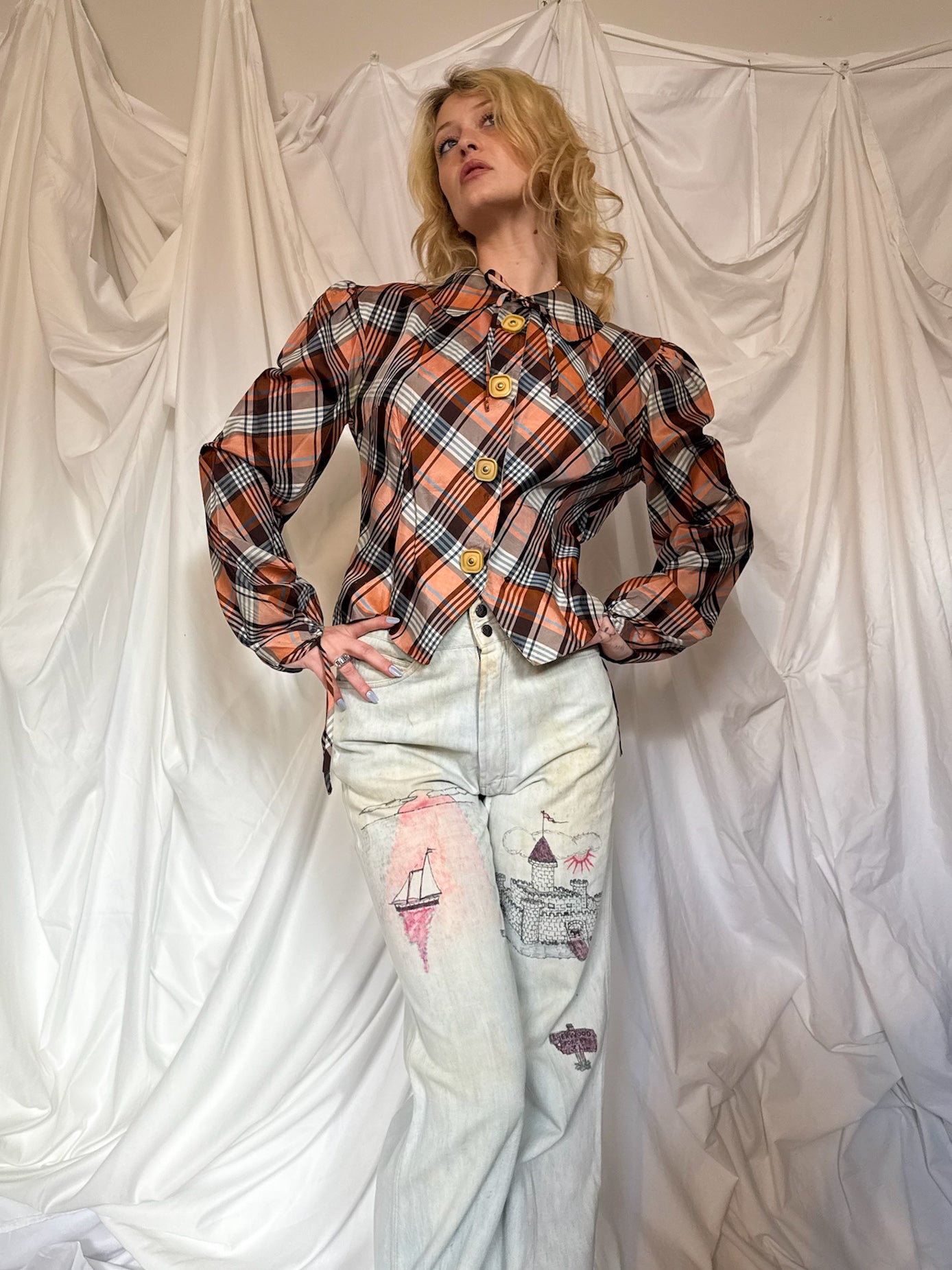 1940’s TAFFETA BLOUSE