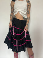 Load image into Gallery viewer, MORBID THREADS GOTH SLIP SKIRT
