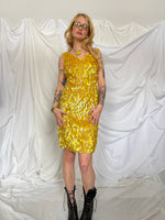 Load image into Gallery viewer, 1960’s YELLOW PAILLETTE DRESS
