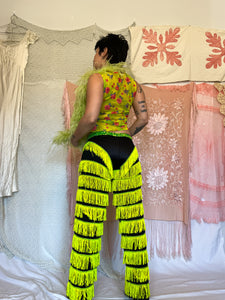 1960’s GREEN TASSEL SHOWGIRL PANTS