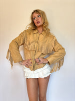 Load image into Gallery viewer, 1970’s MICROSUEDE FRINGE JACKET
