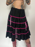 Load image into Gallery viewer, MORBID THREADS GOTH SLIP SKIRT
