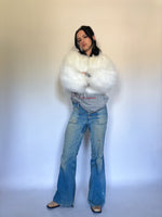 Load image into Gallery viewer, WHITE MARABOU JACKET
