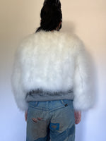 Load image into Gallery viewer, WHITE MARABOU JACKET
