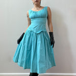 Load image into Gallery viewer, 1950’s TURQUOISE SUN DRESS
