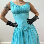 Load image into Gallery viewer, 1950’s TURQUOISE SUN DRESS
